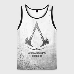 Майка-безрукавка мужская Assassins Creed - white gradient, цвет: 3D-черный