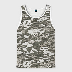 Майка-безрукавка мужская Фактурный камуфляж, цвет: 3D-белый