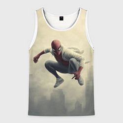 Мужская майка без рукавов Человек паук в прыжке
