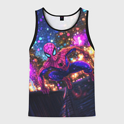Мужская майка без рукавов Человек-паук и фиолетовый свет