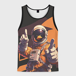 Мужская майка без рукавов Птичий астронавт