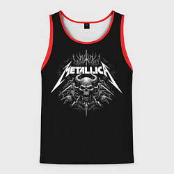 Майка-безрукавка мужская The horned skull - Metallica, цвет: 3D-красный