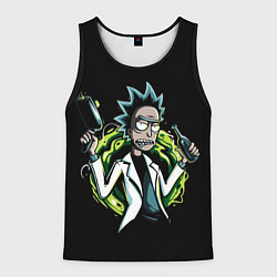 Майка-безрукавка мужская Rick with gun, цвет: 3D-черный
