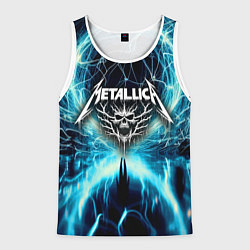 Майка-безрукавка мужская Neon glow - Metallica, цвет: 3D-белый