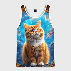 Мужская майка без рукавов Манчкин в космосе