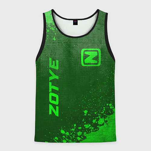 Мужская майка без рукавов Zotye - green gradient вертикально / 3D-Черный – фото 1