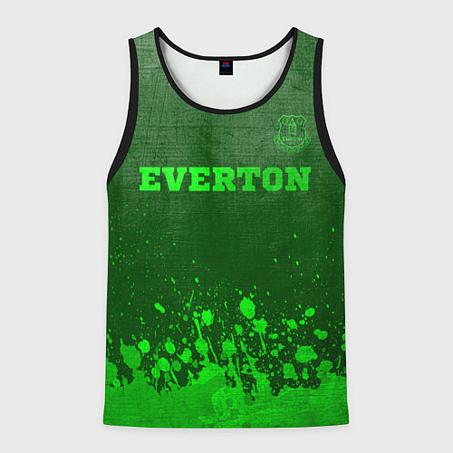 Мужская майка без рукавов Everton - green gradient посередине / 3D-Черный – фото 1