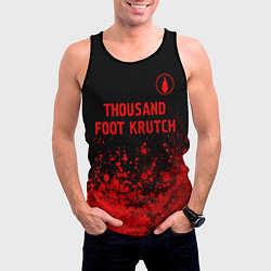 Майка-безрукавка мужская Thousand Foot Krutch - red gradient посередине, цвет: 3D-черный — фото 2