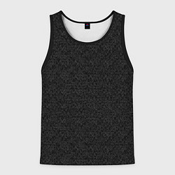 Майка-безрукавка мужская Чёрный с серым тёмный текстурированный, цвет: 3D-черный