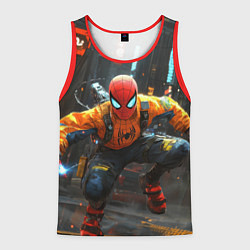 Мужская майка без рукавов Человек паук бежит