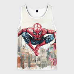 Мужская майка без рукавов Человек паук паркур