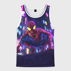 Мужская майка без рукавов Человек паук с желтыми глазами