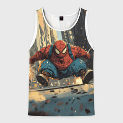 Мужская майка без рукавов Маленький толстый человек-паук