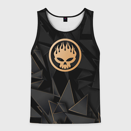 Мужская майка без рукавов The Offspring golden poly / 3D-Черный – фото 1