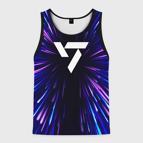 Мужская майка без рукавов Seventeen neon energy / 3D-Черный – фото 1