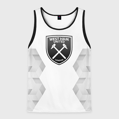Мужская майка без рукавов West Ham white poly / 3D-Черный – фото 1