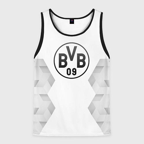 Мужская майка без рукавов Borussia white poly / 3D-Черный – фото 1