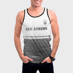 Майка-безрукавка мужская AEK Athens - white gradient посередине, цвет: 3D-черный — фото 2