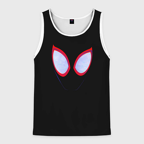 Мужская майка без рукавов Человек паук глаза / 3D-Белый – фото 1