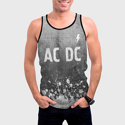 Майка-безрукавка мужская AC DC - grey gradient посередине, цвет: 3D-черный — фото 2