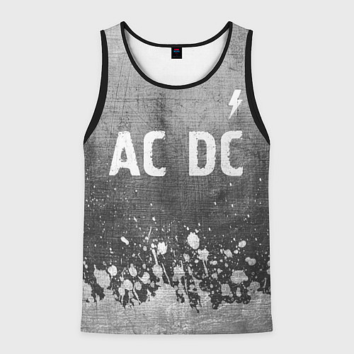 Мужская майка без рукавов AC DC - grey gradient посередине / 3D-Черный – фото 1