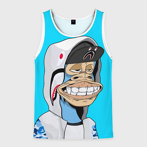 Мужская майка без рукавов NFT ape in the hood / 3D-Белый – фото 1