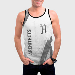 Майка-безрукавка мужская Architects - white gradient вертикально, цвет: 3D-черный — фото 2