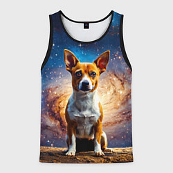 Мужская майка без рукавов Басенджи в космосе