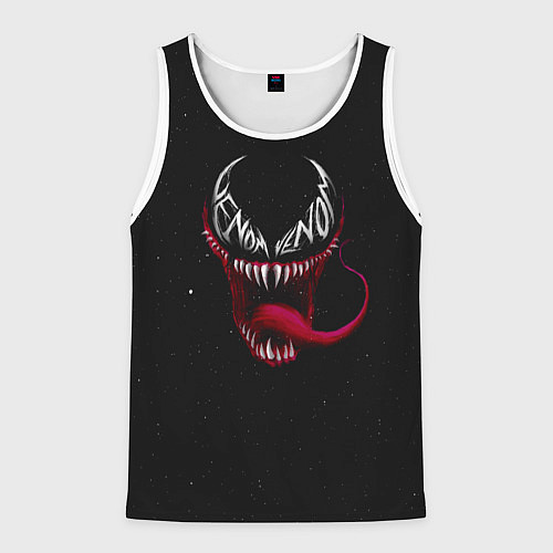 Мужская майка без рукавов Веном в темноте / 3D-Белый – фото 1