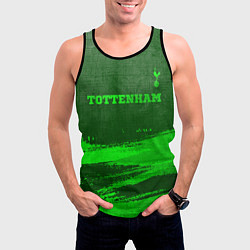 Майка-безрукавка мужская Tottenham - green gradient посередине, цвет: 3D-черный — фото 2