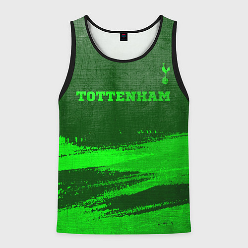 Мужская майка без рукавов Tottenham - green gradient посередине / 3D-Черный – фото 1