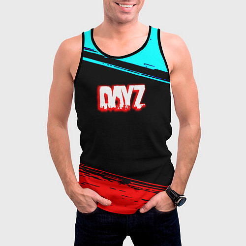 Мужская майка без рукавов Dayz neon color / 3D-Черный – фото 3