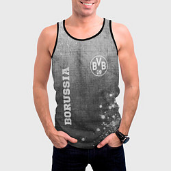 Майка-безрукавка мужская Borussia - grey gradient вертикально, цвет: 3D-черный — фото 2