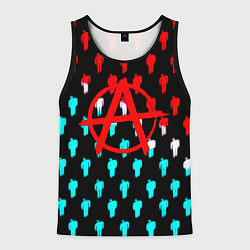 Мужская майка без рукавов Анархия человечки паттерн
