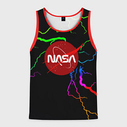 Мужская майка без рукавов НАСА молнии градиент