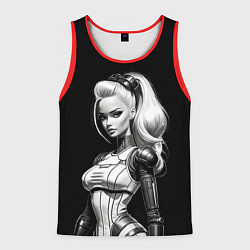 Мужская майка без рукавов Барби - киберпанк нейроарт