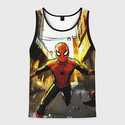 Мужская майка без рукавов Бегущий человек - паук