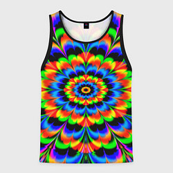 Майка-безрукавка мужская Оптические иллюзии психоделика, цвет: 3D-черный