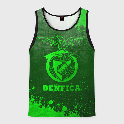 Мужская майка без рукавов Benfica - green gradient / 3D-Черный – фото 1