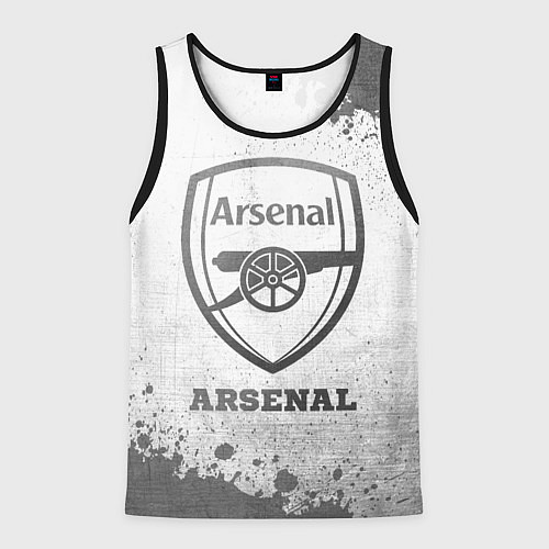 Мужская майка без рукавов Arsenal - white gradient / 3D-Черный – фото 1