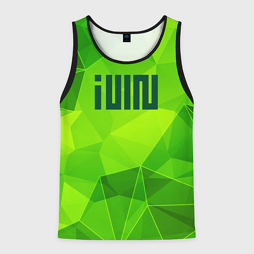 Мужская майка без рукавов Gidle green poly / 3D-Черный – фото 1