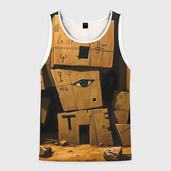 Мужская майка без рукавов Глаза в каменных домах