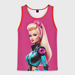 Мужская майка без рукавов Кукла Барби - киберпанк