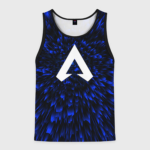 Мужская майка без рукавов Apex Legends blue energy / 3D-Черный – фото 1