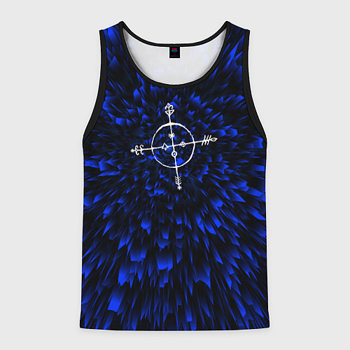 Мужская майка без рукавов Megadeth blue energy / 3D-Черный – фото 1