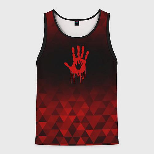 Мужская майка без рукавов Death Stranding red poly / 3D-Черный – фото 1