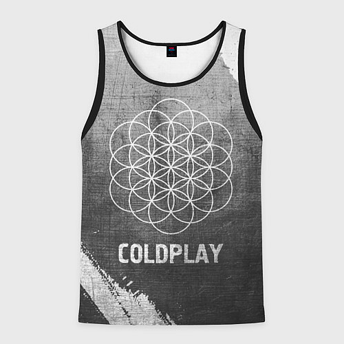 Мужская майка без рукавов Coldplay - grey gradient / 3D-Черный – фото 1