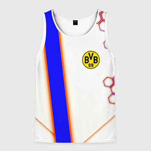 Мужская майка без рукавов Borussia geometry sport / 3D-Белый – фото 1
