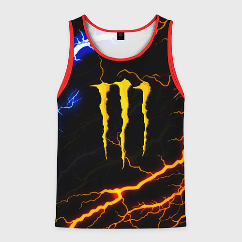 Мужская майка без рукавов Monster energy storm / 3D-Красный – фото 1