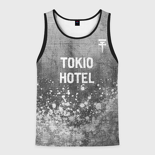 Мужская майка без рукавов Tokio Hotel - grey gradient посередине / 3D-Черный – фото 1